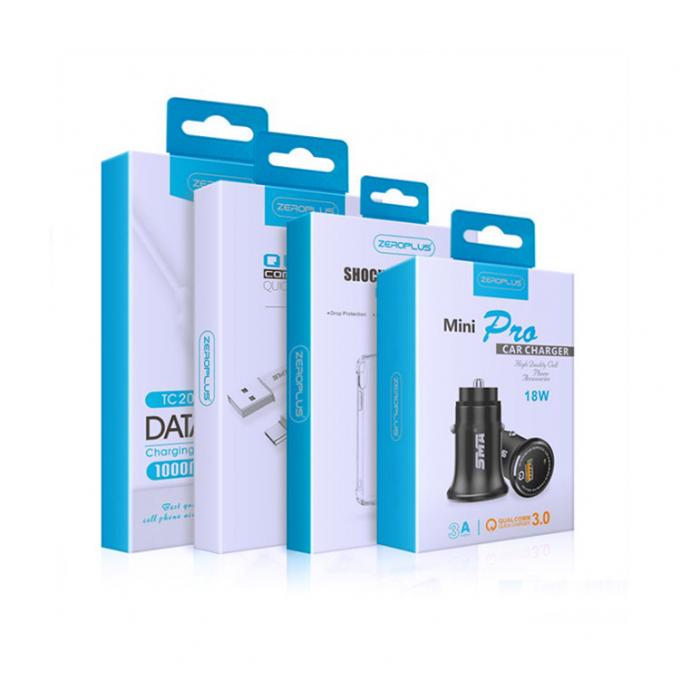 UV Spot Smartphone Packaging Box Type C صندوق ورق نافذة كبل البيانات 0